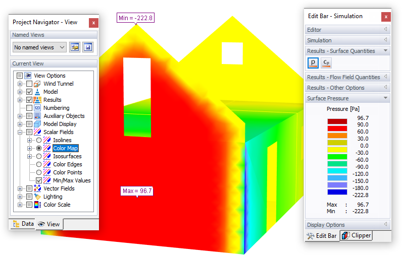 Wyświetlanie w postaci mapy kolorów nacisku na powierzchnię